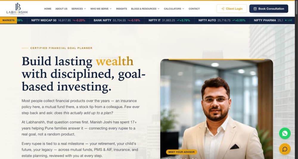 Labhanshh Financial Services — website built by Omniaiverse